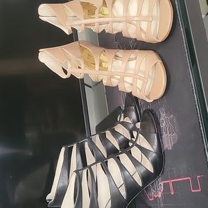 Michael KorsTwo pair high-heeled open toed pumps sold as a pair one new/one worn